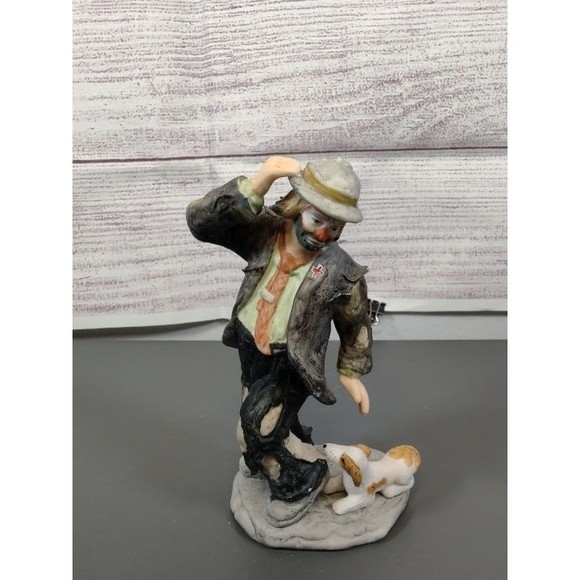 Art Emmett Kelly Jr Mans Best Friend Figurine From 1984 Vintage